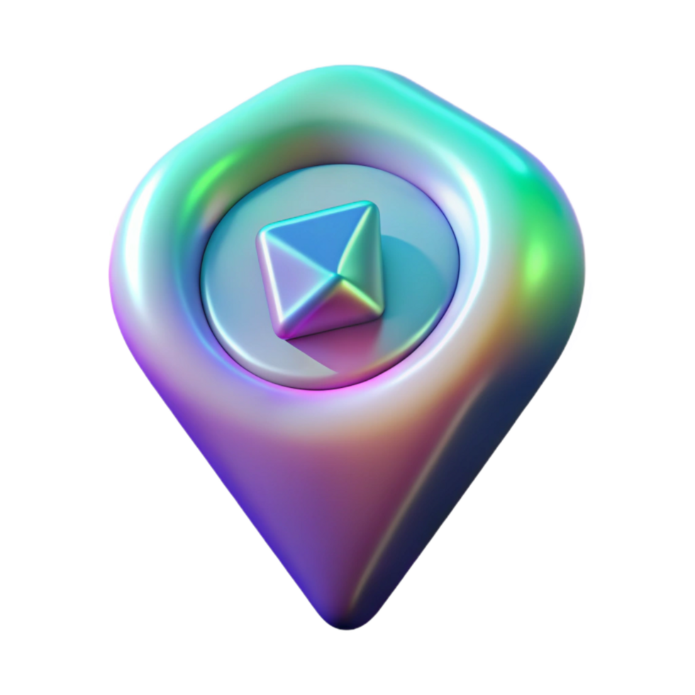 dramatic modern Floating 3d Hologram Icon Transparent Background Cutout professional png
