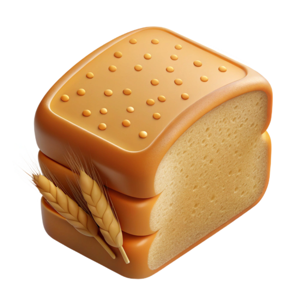 magnificent traditional Wheat Bread Slice Whole Grain Isolated on Transparent Background genuine png