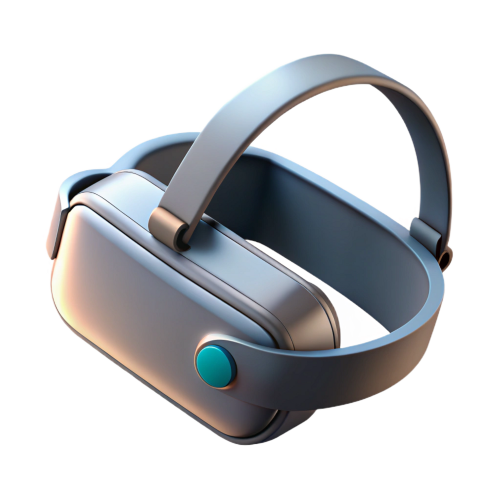 vibrant modern Floating Ar Headset with Hard Shadow Transparent high resolution png