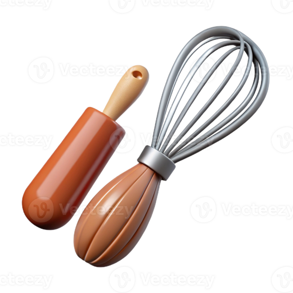 elegant classic Whisk and Spatula Cutout with Transparent Background professional png