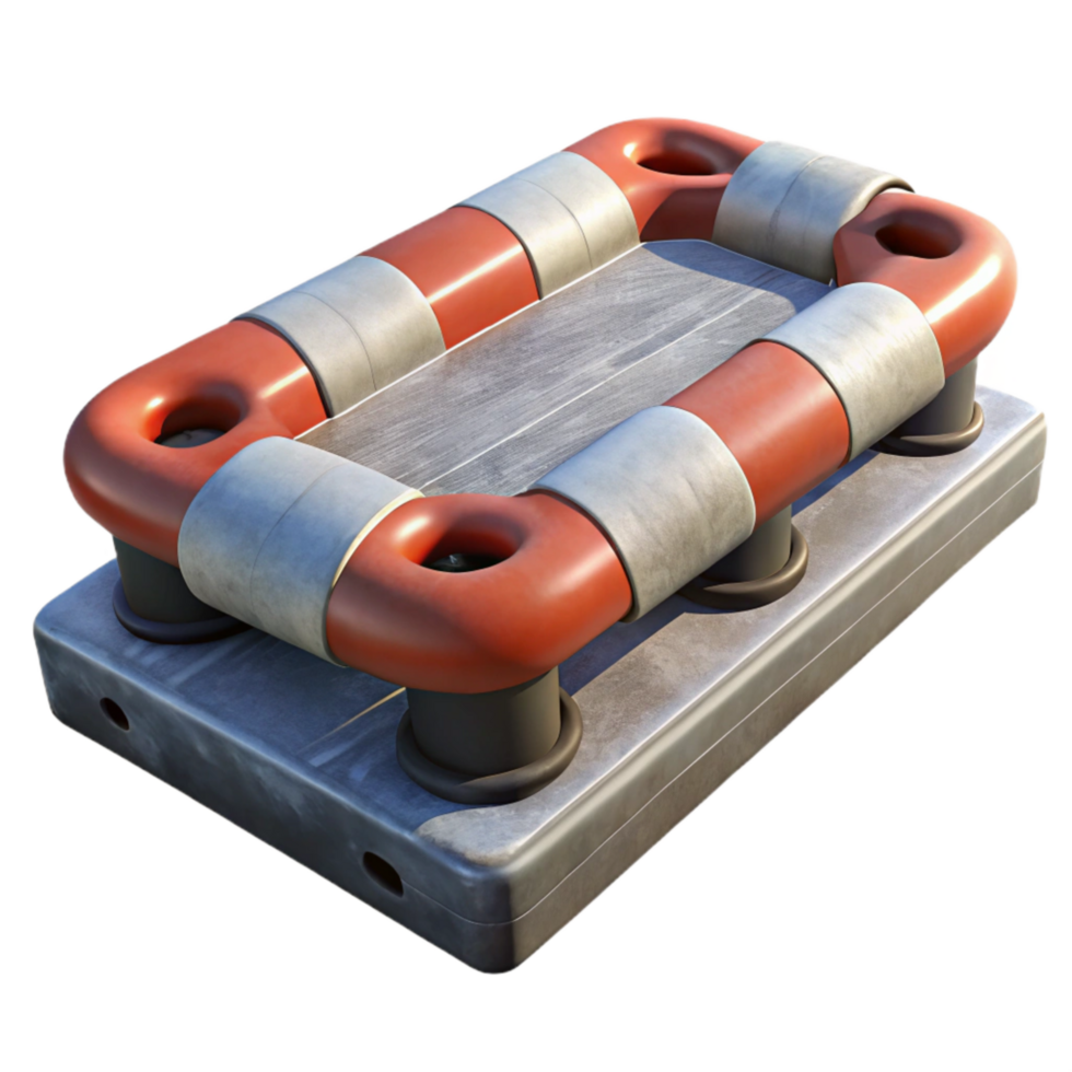 wonderful rustic Floating Dock Fender System Transparent Background with Impact Absorption high resolution png