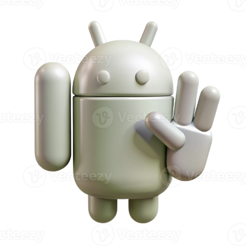 beautiful traditional White Android Hand Gesture Icon Transparent Background high quality png