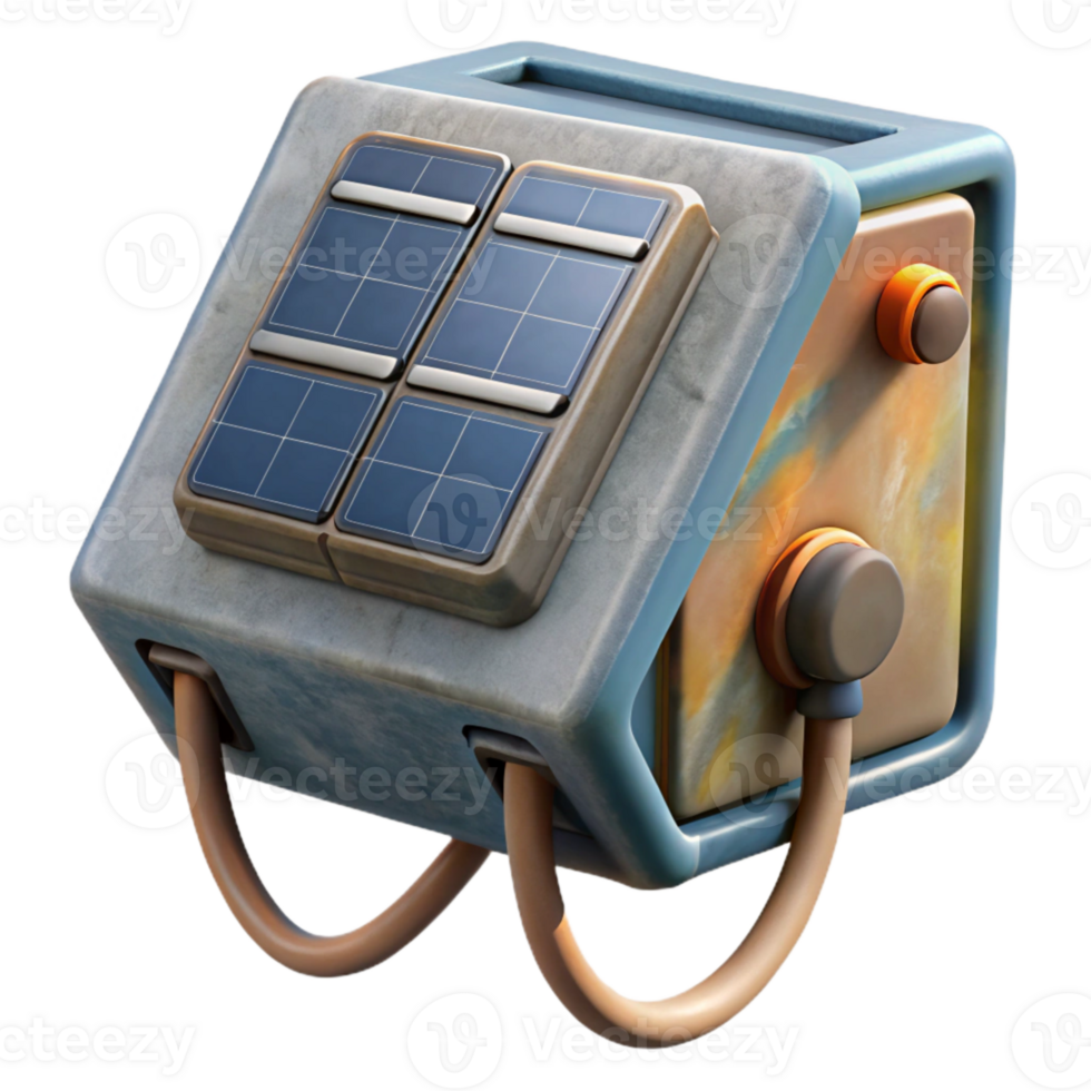 magnificent minimalist Floating Solar Panel Connection Box Isolated with Wiring Terminals high quality png