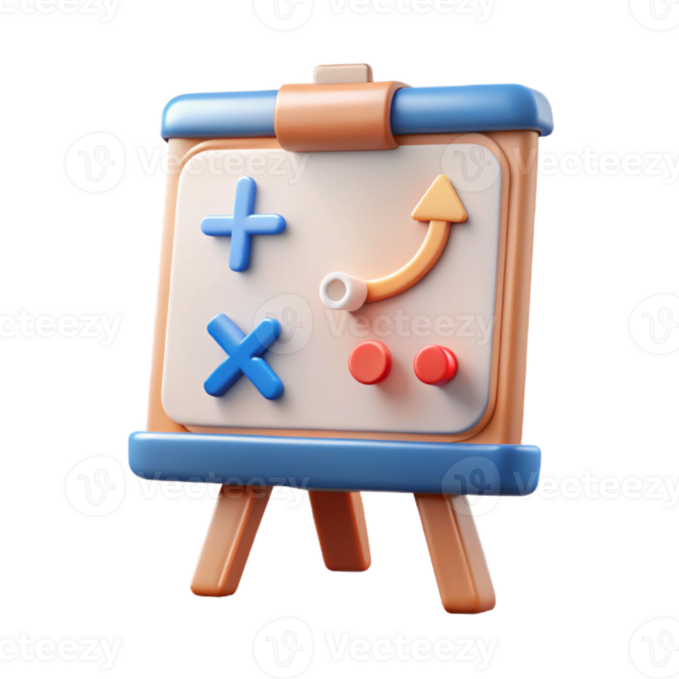 magnificent abstract Whiteboard with Business Strategy Diagram Transparent Background premium png