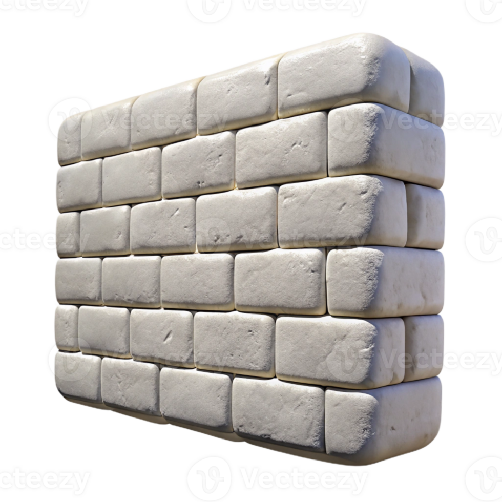 elegant rustic White Brick Wall Texture Cutout with Aged Effect genuine png