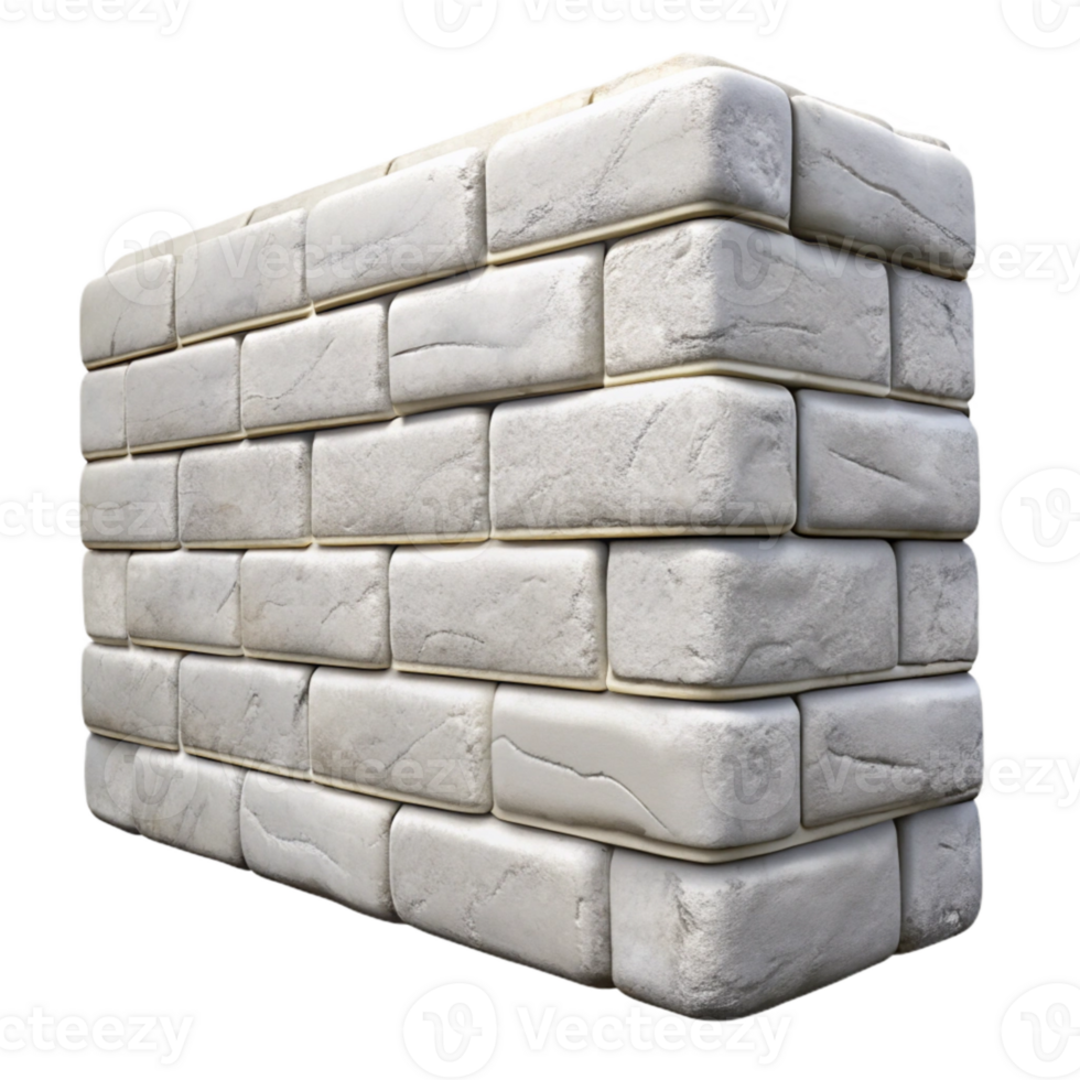 elegant contemporary White Brick Wall Texture Cutout with Aged Effect professional png