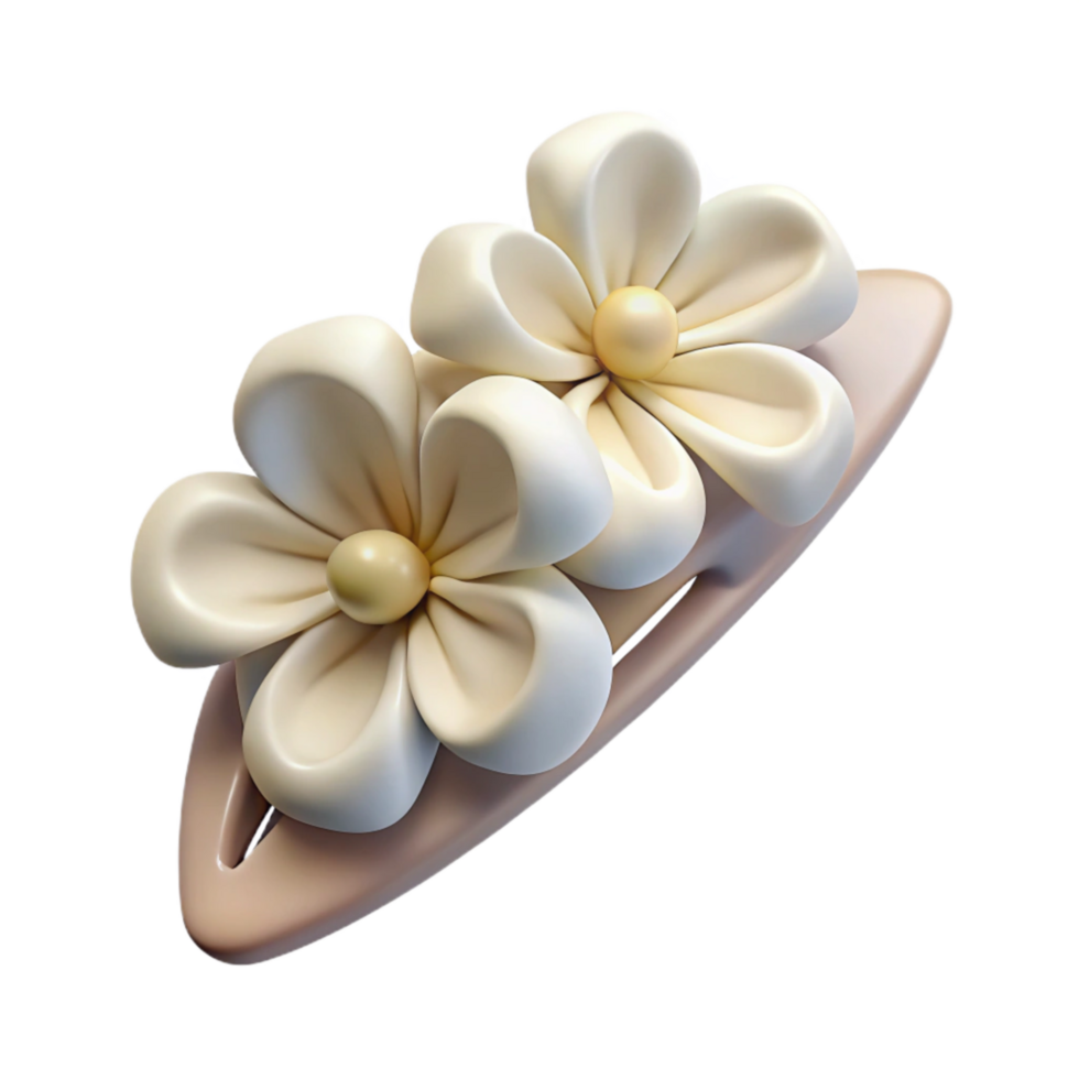 stunning modern Floral Hair Clip White Flowers Isolated exclusive png