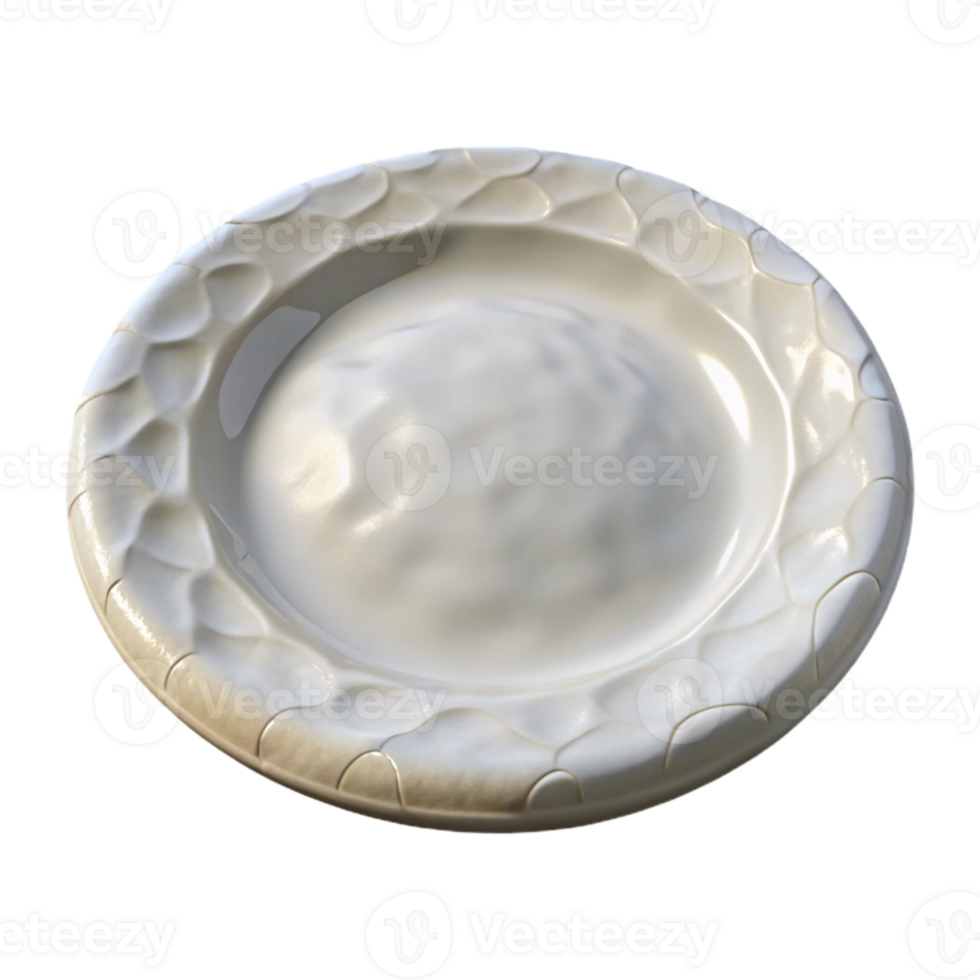 serene creative White Ceramic Plate Isolated Element exclusive png