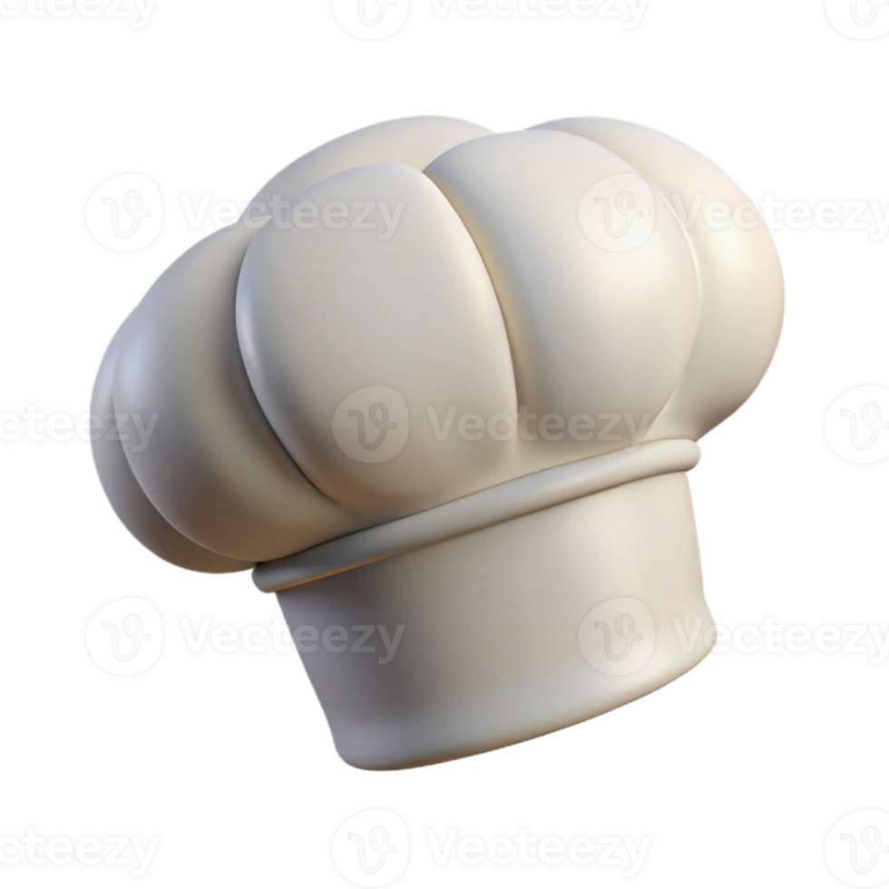 serene creative White Chef Hat Front View Isolated png