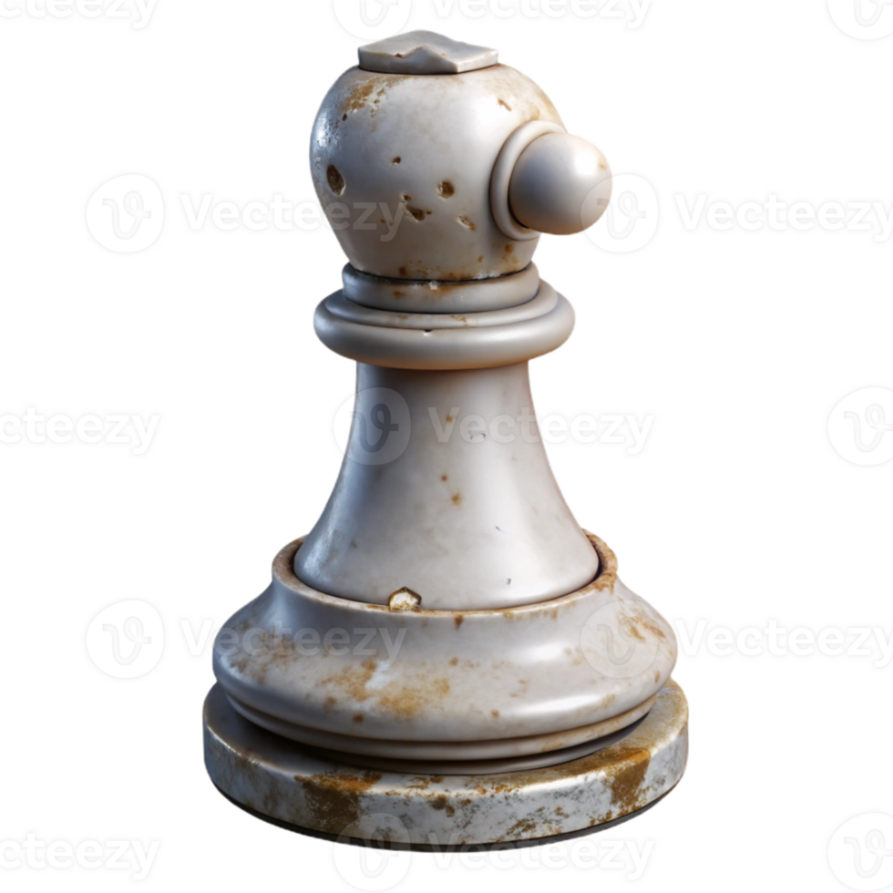 serene rustic White Chess Piece Knight Isolated on Transparent Background professional png