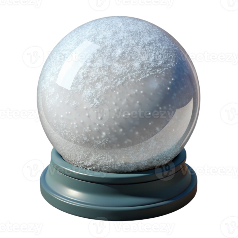 extraordinary minimalist White Christmas Snow Globe Isolated high quality png