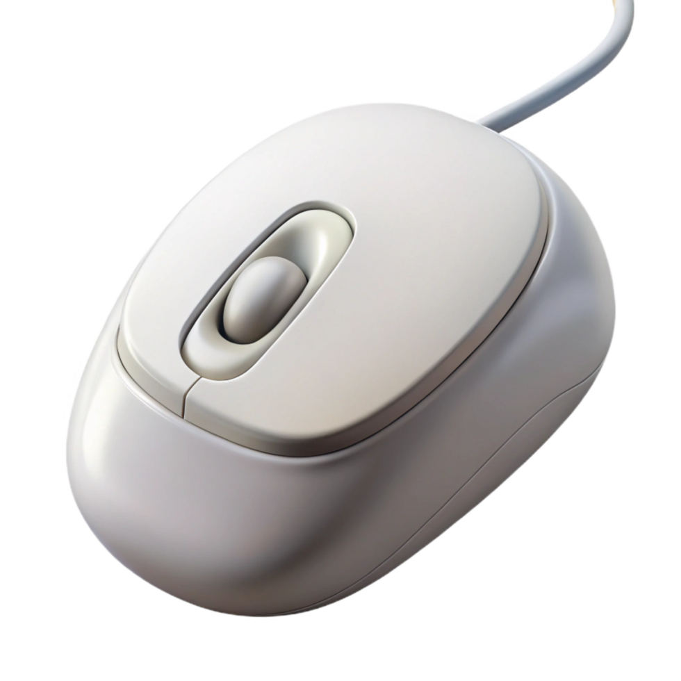 vibrant contemporary White Computer Mouse for Navigating Online Marketing Tools Isolated original png
