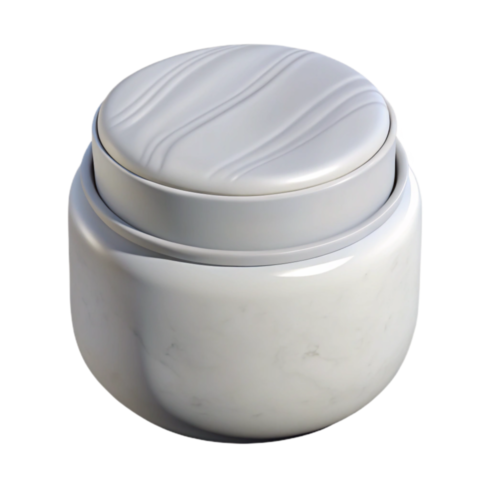 wonderful contemporary White Cosmetic Jar with Lid Isolated Cutout detailed png