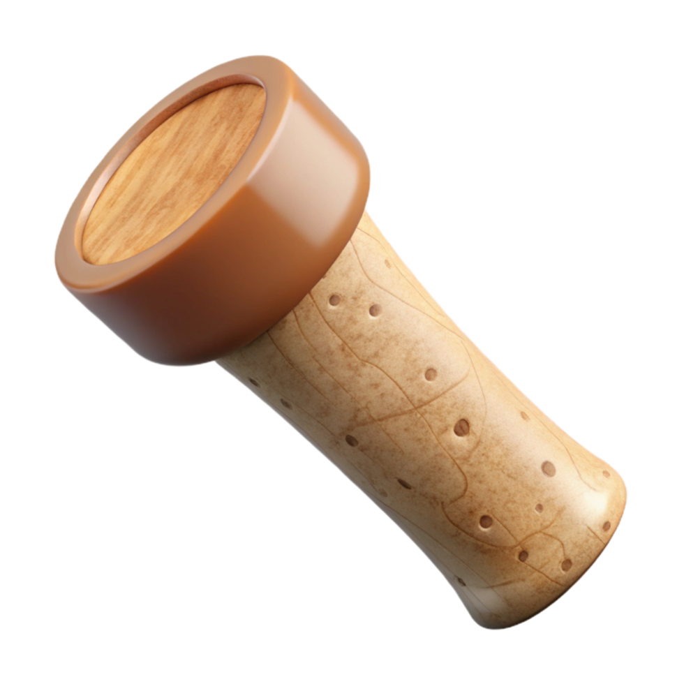 stunning artistic Flute Headjoint Cork Joint Close Up Transparent Background detailed png