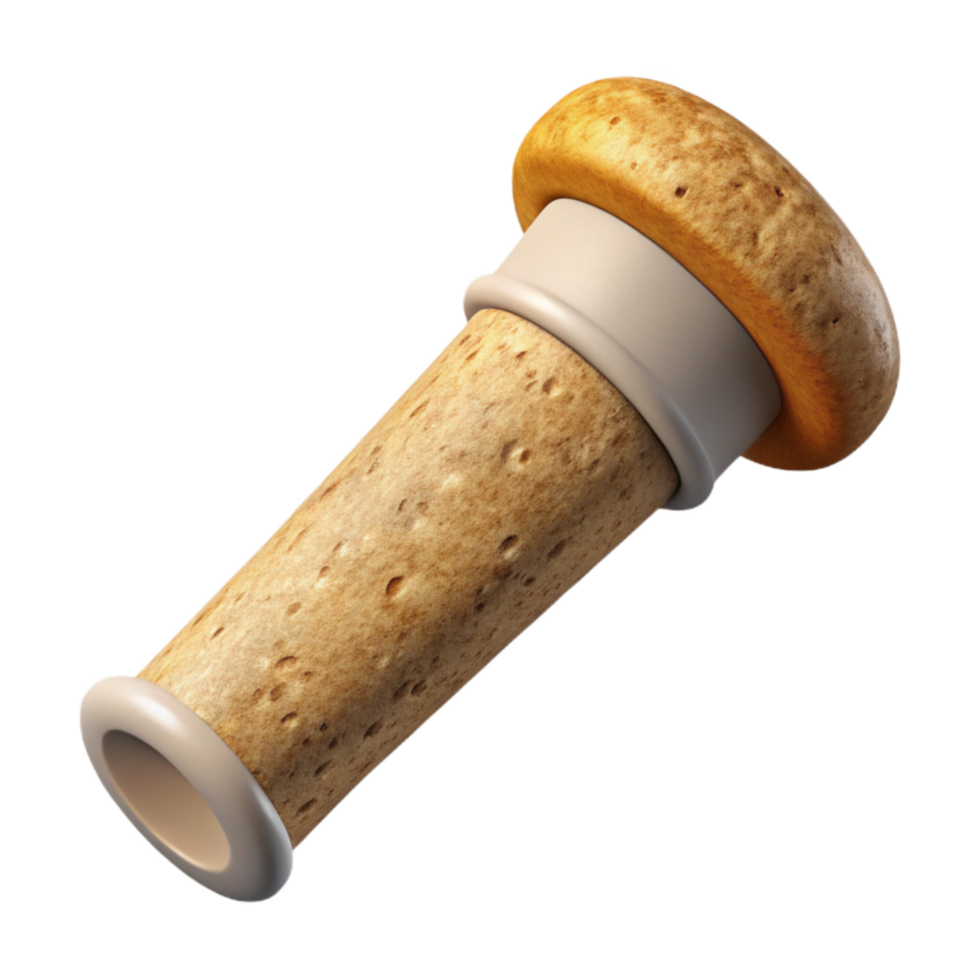 impressive modern Flute Headjoint Cork Joint Close Up Transparent Background detailed png