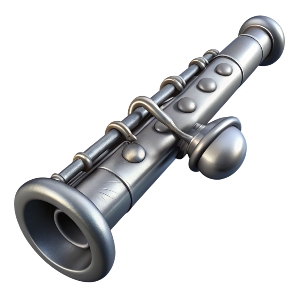 wonderful traditional Flute Silver Metal Keys Close Up Cutout professional png
