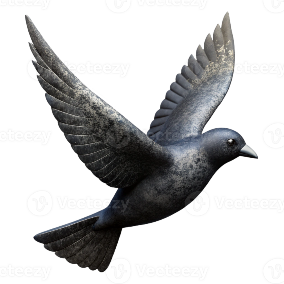 magnificent contemporary Flying Bird Silhouette Isolated Black and White detailed png