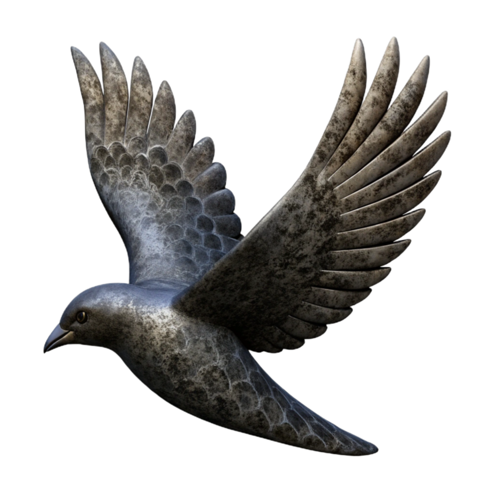 extraordinary vintage Flying Bird Silhouette Isolated Black and White detailed png
