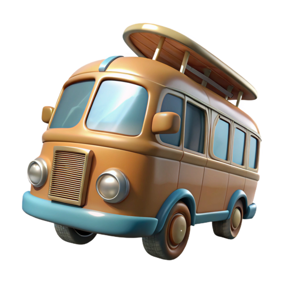 Flying Bus Front Angle Isolated Element png