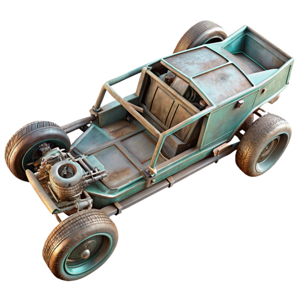 dramatic artistic Flying Car Chassis Underside View Isolated original png