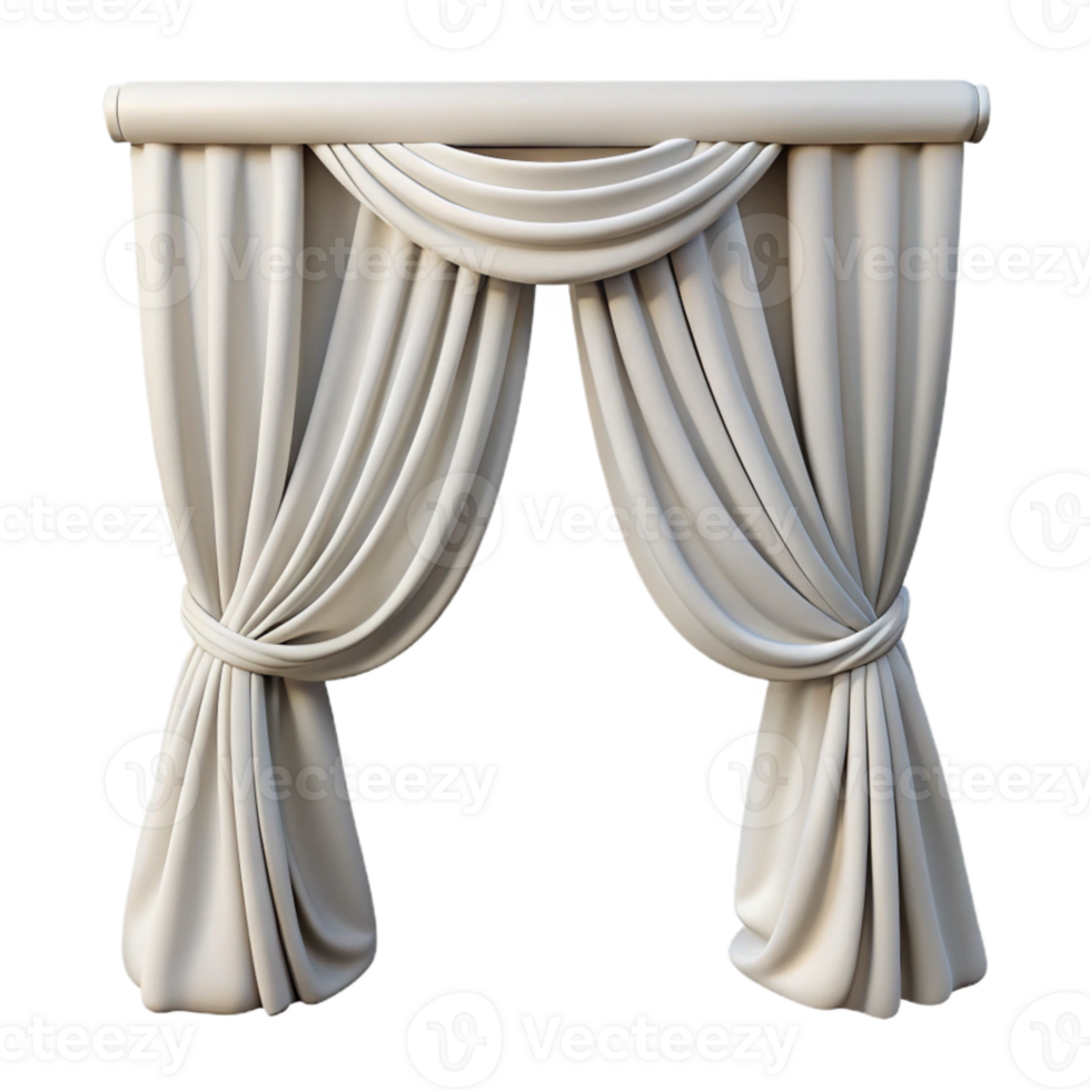 extraordinary minimalist White Curtains with Tiebacks Cutout original png