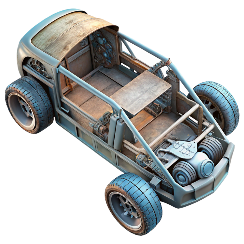 magnificent modern Flying Car Chassis Underside View Isolated professional png