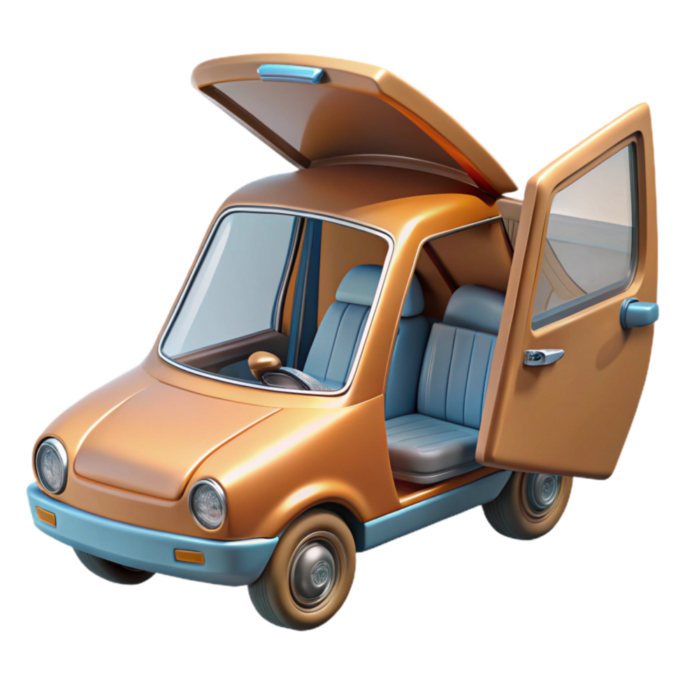 extraordinary rustic Flying Car Door Open Side View Isolated premium png