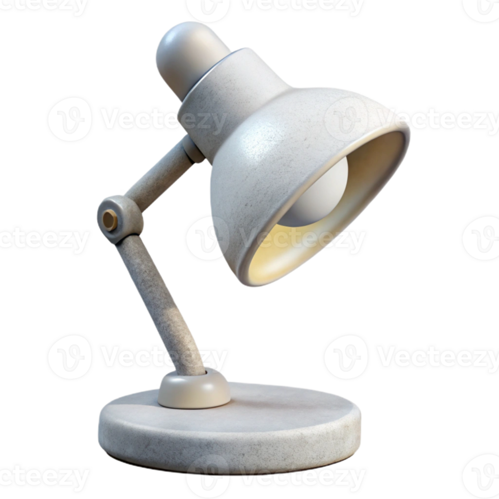 elegant abstract White Desk Lamp with Adjustable Arm Cutout original png