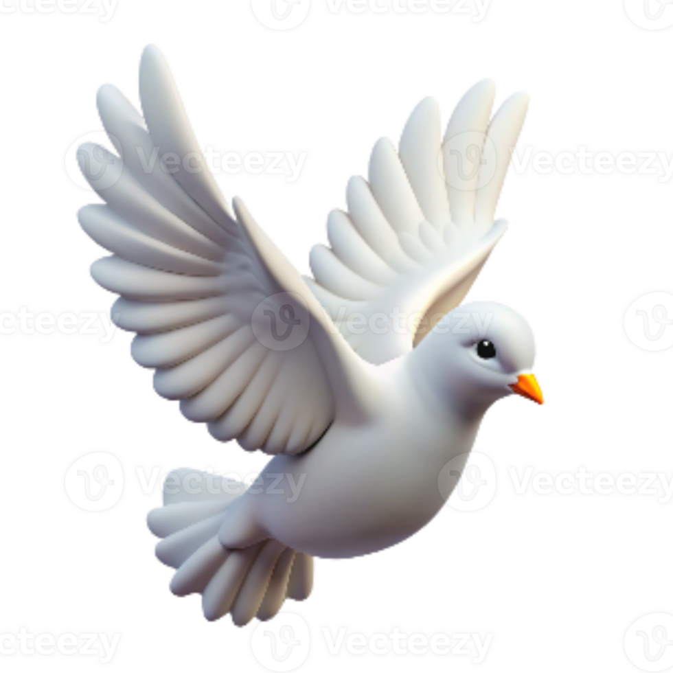 serene modern White Dove Flying Cutout Isolated genuine png