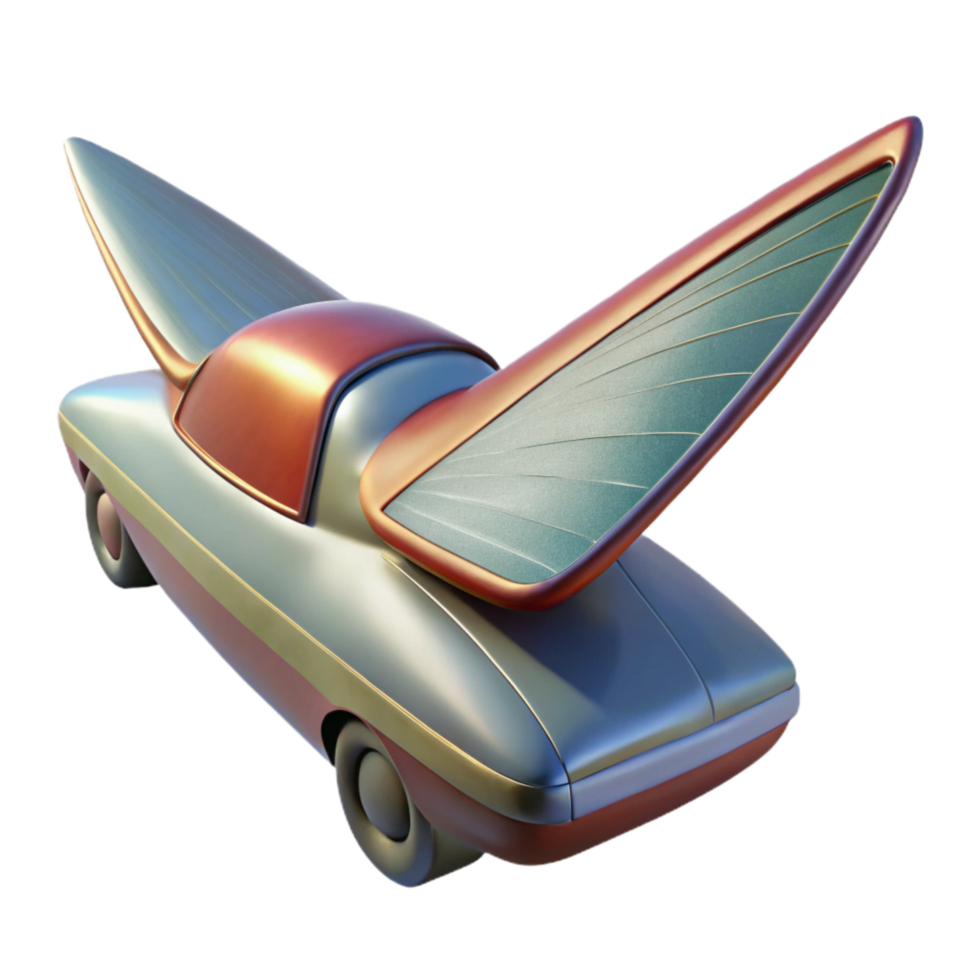 stunning classic Flying Car Tail Fin Design Isolated Element original png