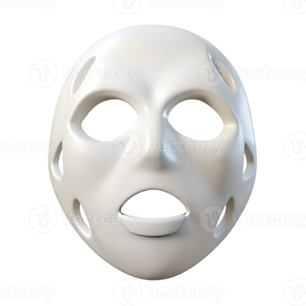 magnificent modern White Facial Mask Sheet Isolated on Transparent Background genuine png