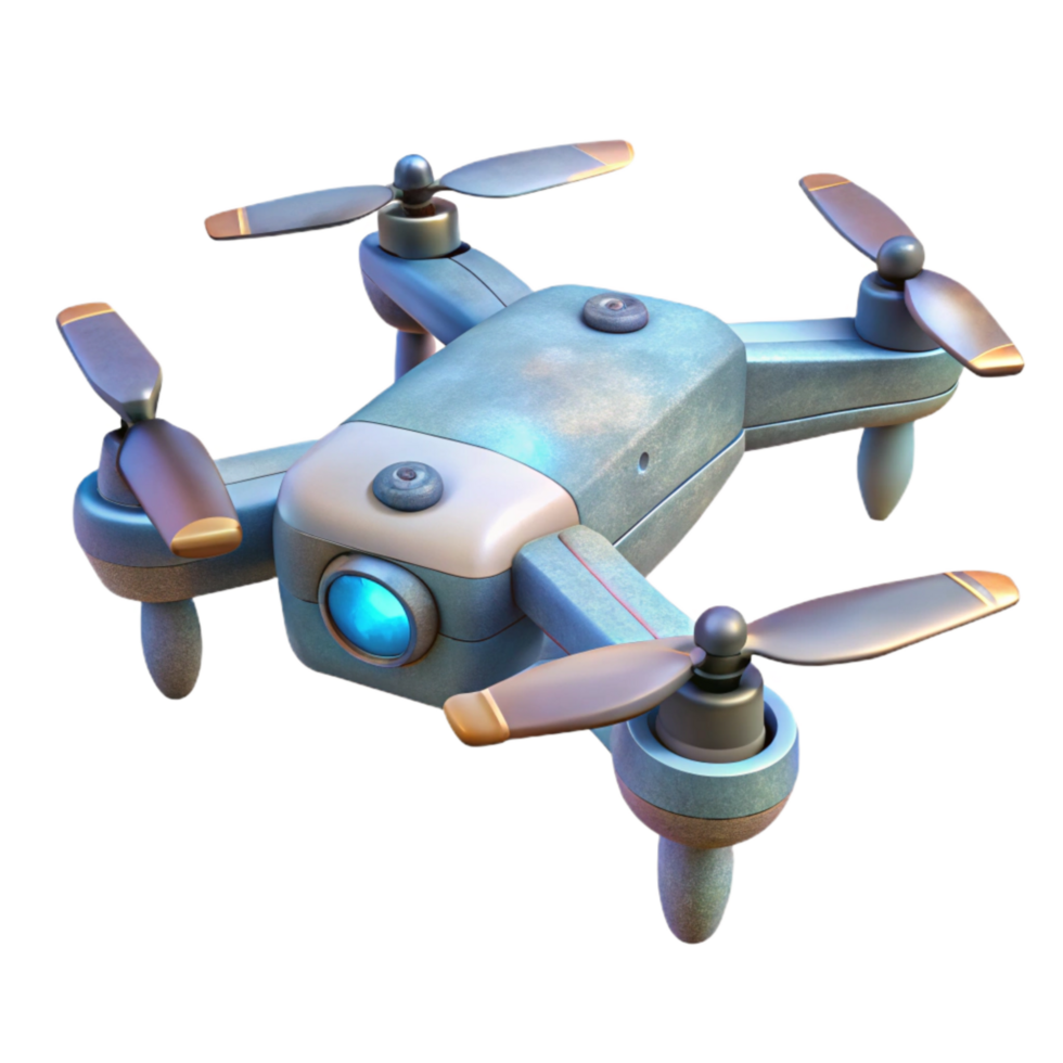 serene minimalist Flying Drone Front View Transparent original png