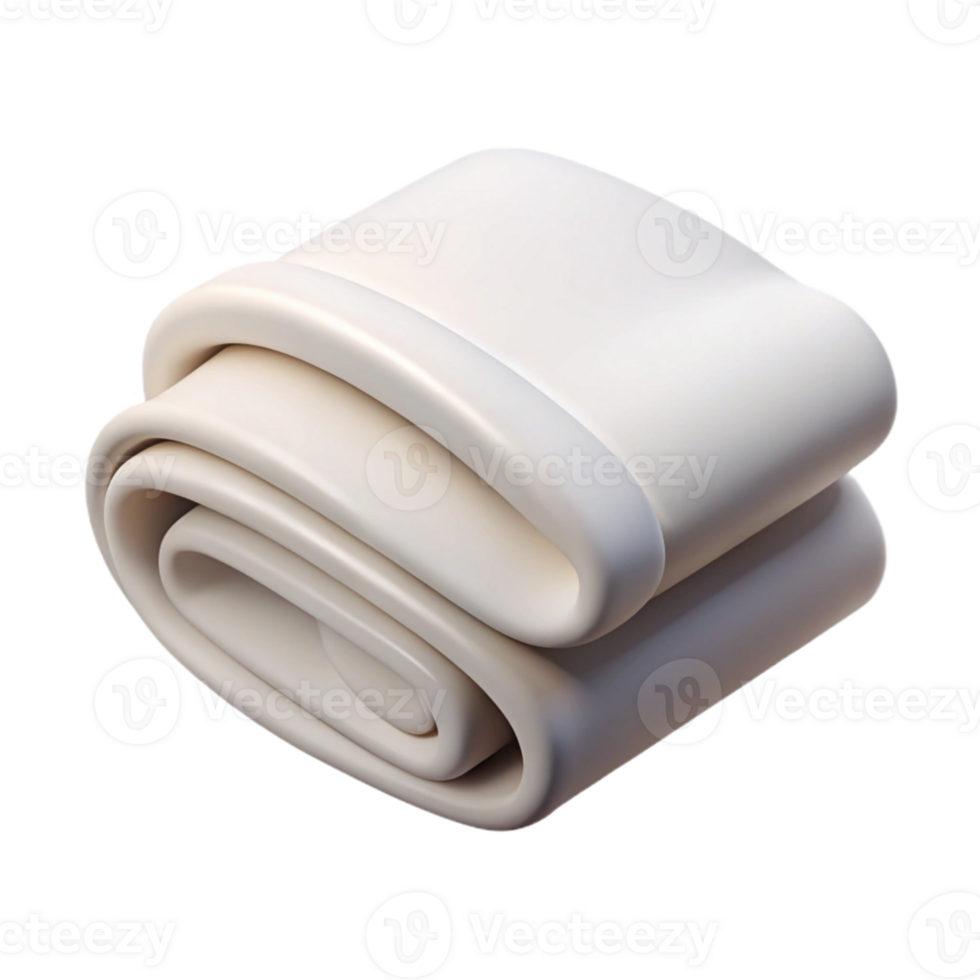 magnificent artistic White Hand Towel Folded Isolated on Transparent Background genuine png