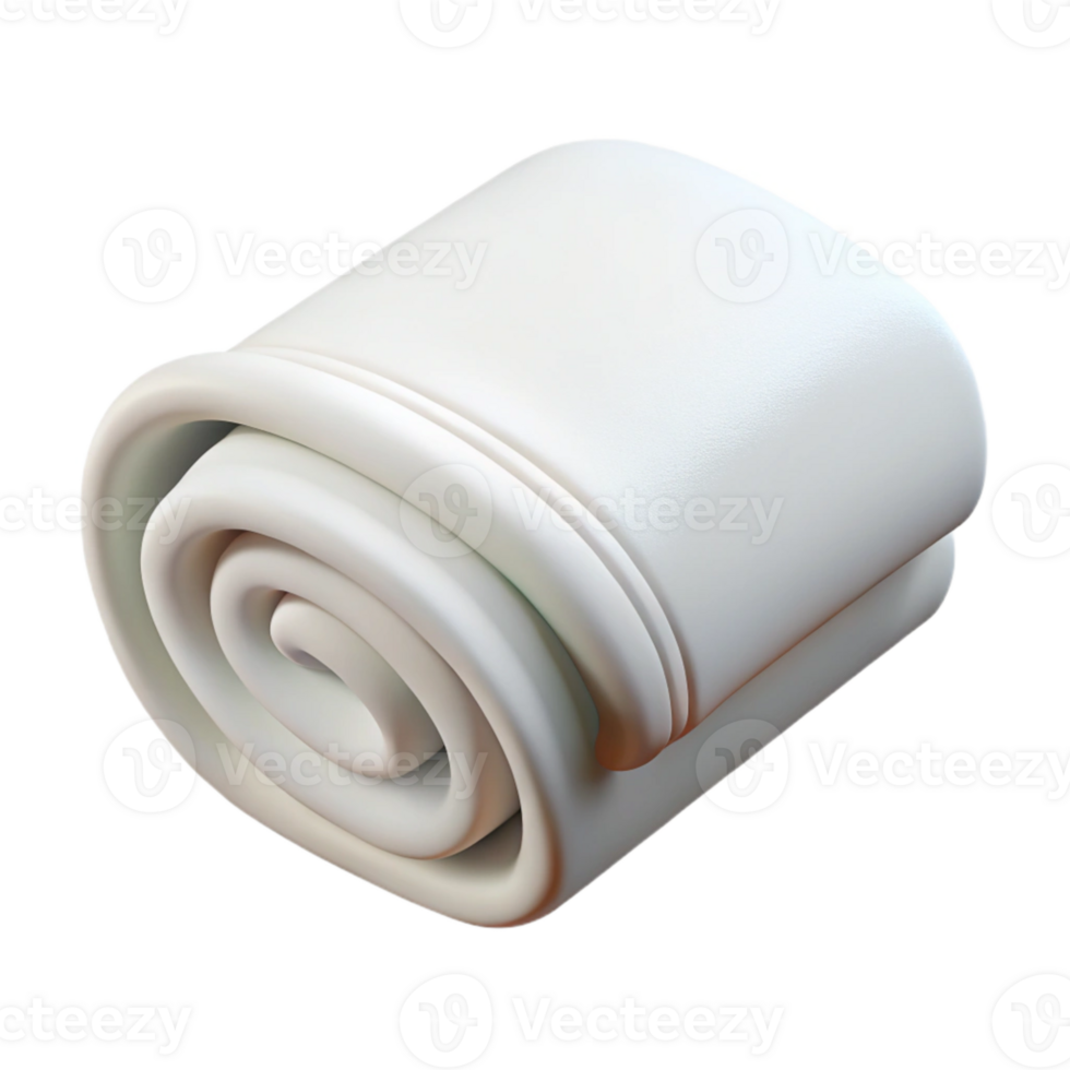 wonderful classic White Hand Towel Folded Isolated on Transparent Background professional png
