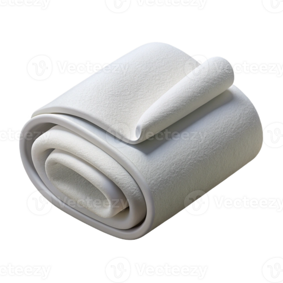magnificent abstract White Hand Towel Folded Isolated on Transparent Background premium png