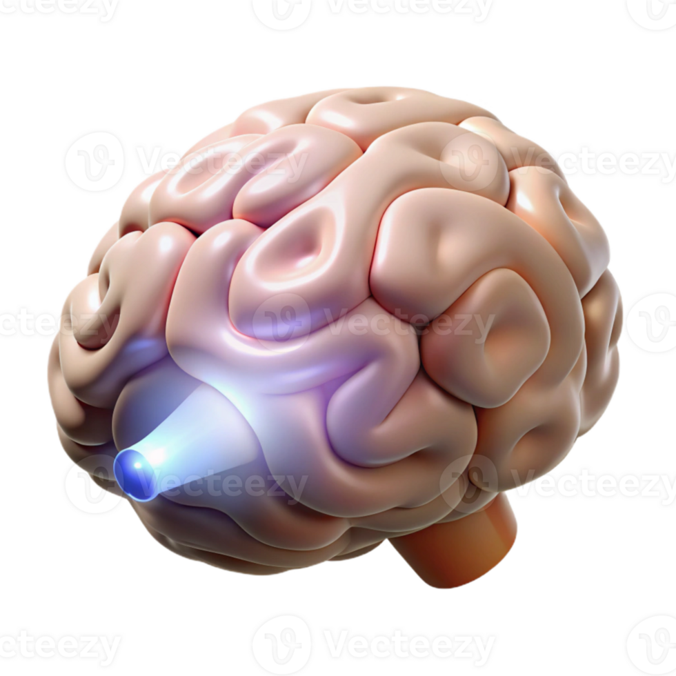 magnificent abstract Focus Beam on Brain White Light Transparent Background authentic png