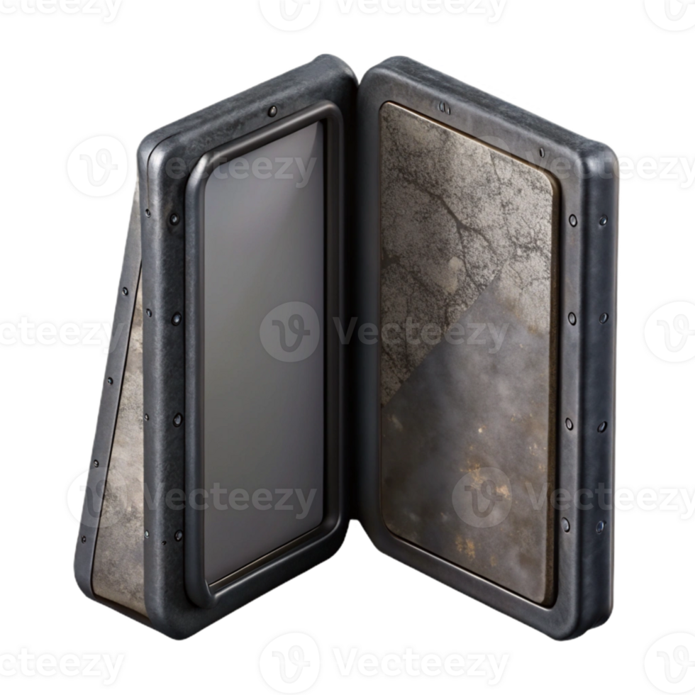 serene minimalist Foldable Phone Closed Black Cutout genuine png