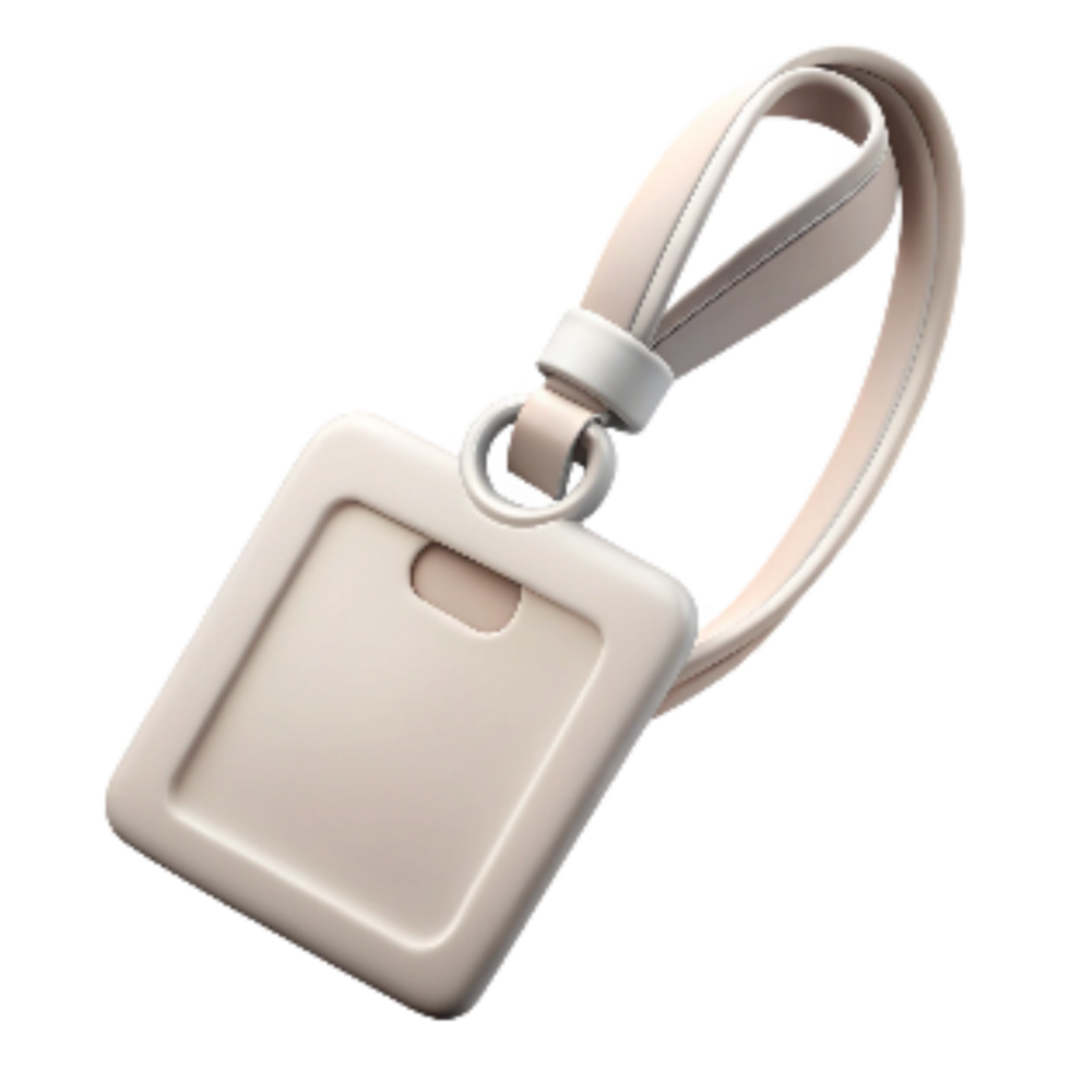stunning modern White Lanyard with Blank Badge Cutout professional png
