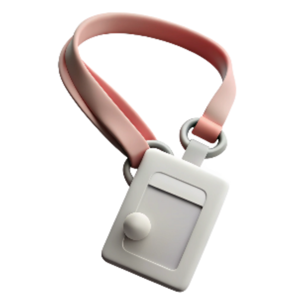 stunning modern White Lanyard with Blank Badge Cutout high quality png