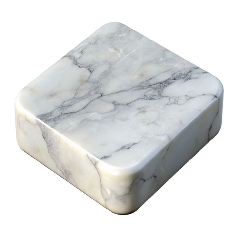 vibrant classic White Marble Countertop with Veining Isolated Background exclusive png
