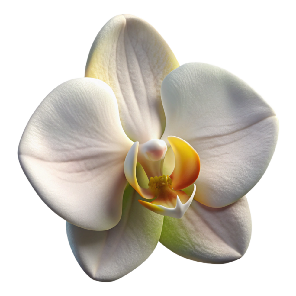 impressive modern White Orchid Flower Closeup Isolated original png