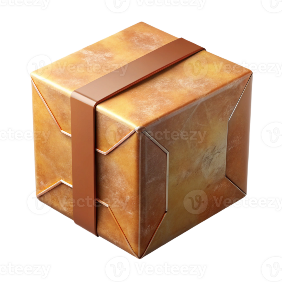 vibrant abstract Folding Carton Box Isolated Transparent Background high quality png