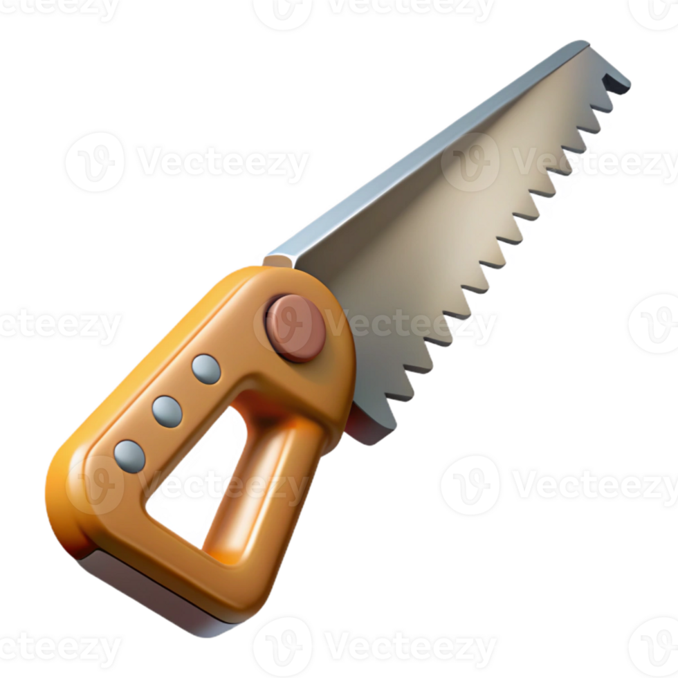 beautiful minimalist Folding Saw with Serrated Blade Cutout Element high resolution png