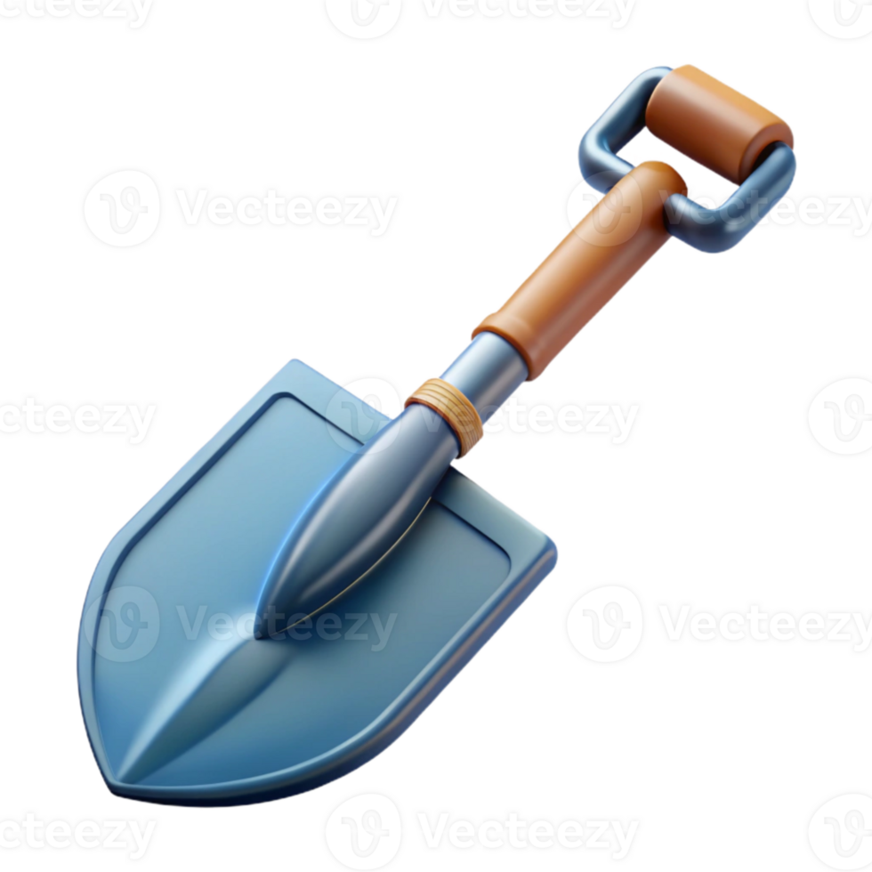 vibrant rustic Folding Shovel Side View Isolated high resolution png