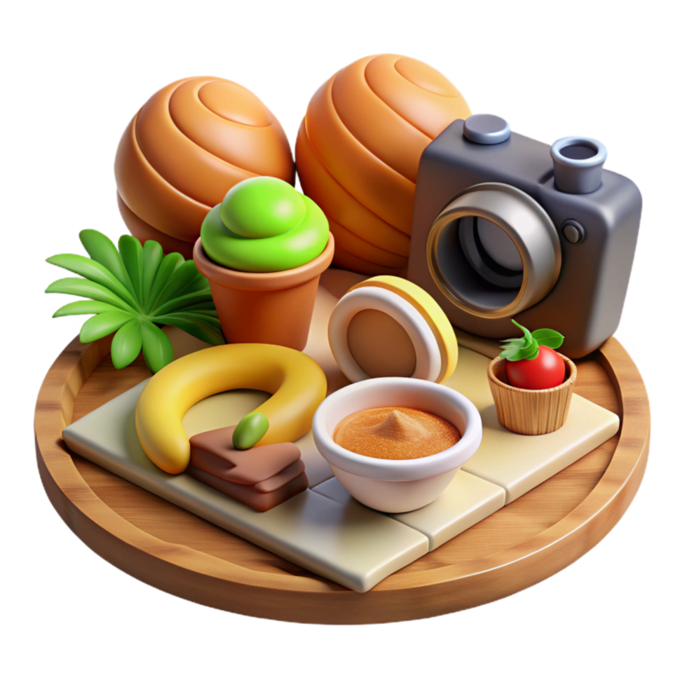 impressive classic Food Photography Styling Scene Isolated premium png