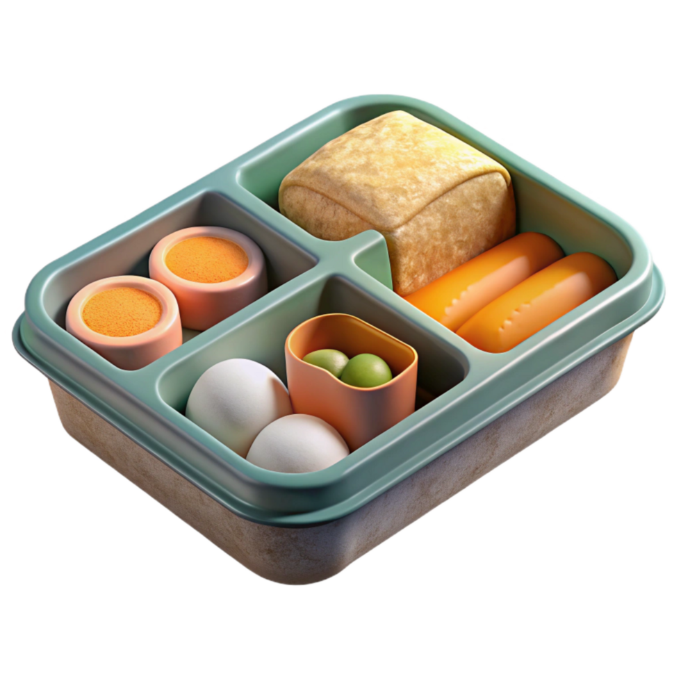 wonderful vintage Food Tray with Compartments Isolated Transparent Background high quality png