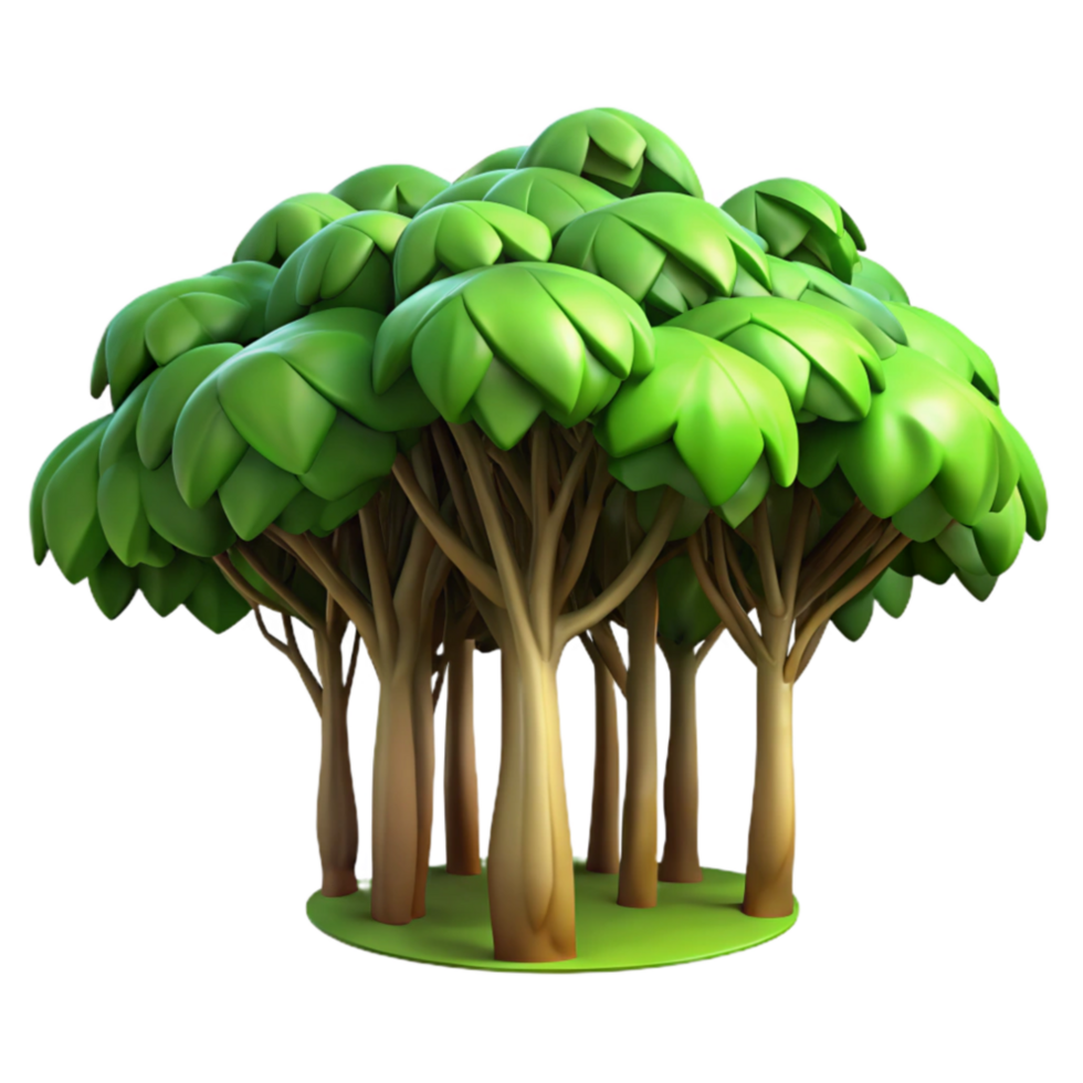 beautiful rustic Forest Canopy Lush Green Leaves Cutout Transparent Background detailed png