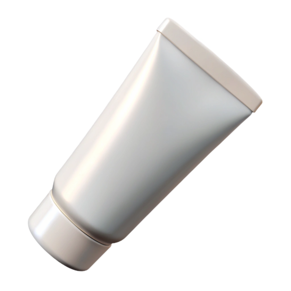 serene contemporary White Toothpaste Tube Isolated on Transparent Background authentic png