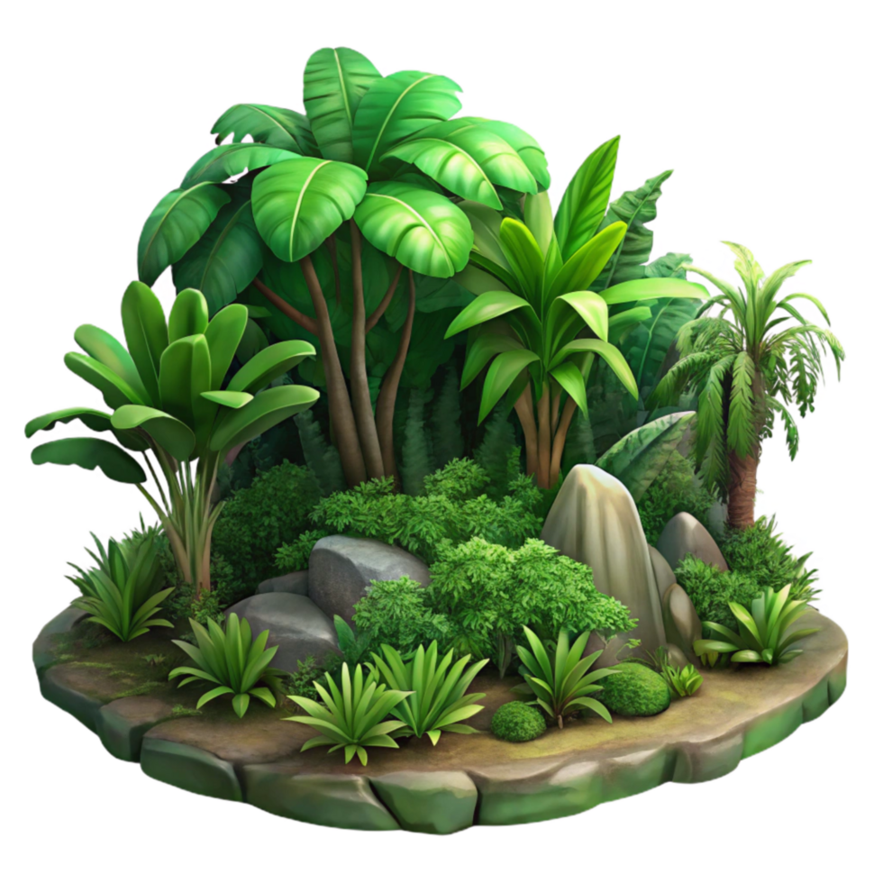 impressive rustic Forest Ecosystem with Lush Green Foliage Transparent Background exclusive png