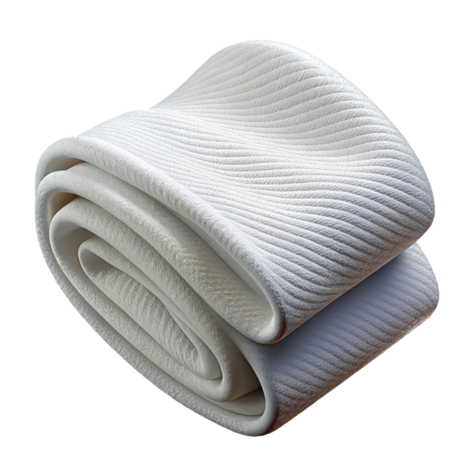 serene artistic White Washcloth Folded Isolated on Transparent Background genuine png